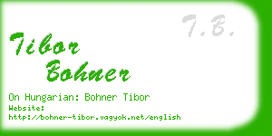 tibor bohner business card